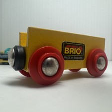 Brio Yellow Wooden Train Wagon Car Sweden