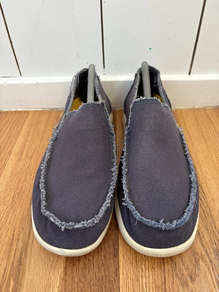 Crocs Santa Cruz Para hombres Mocasines Sin Cordones Talla 9M Azul Lona Zapatos Cómodos Informales Foto 3 de 4