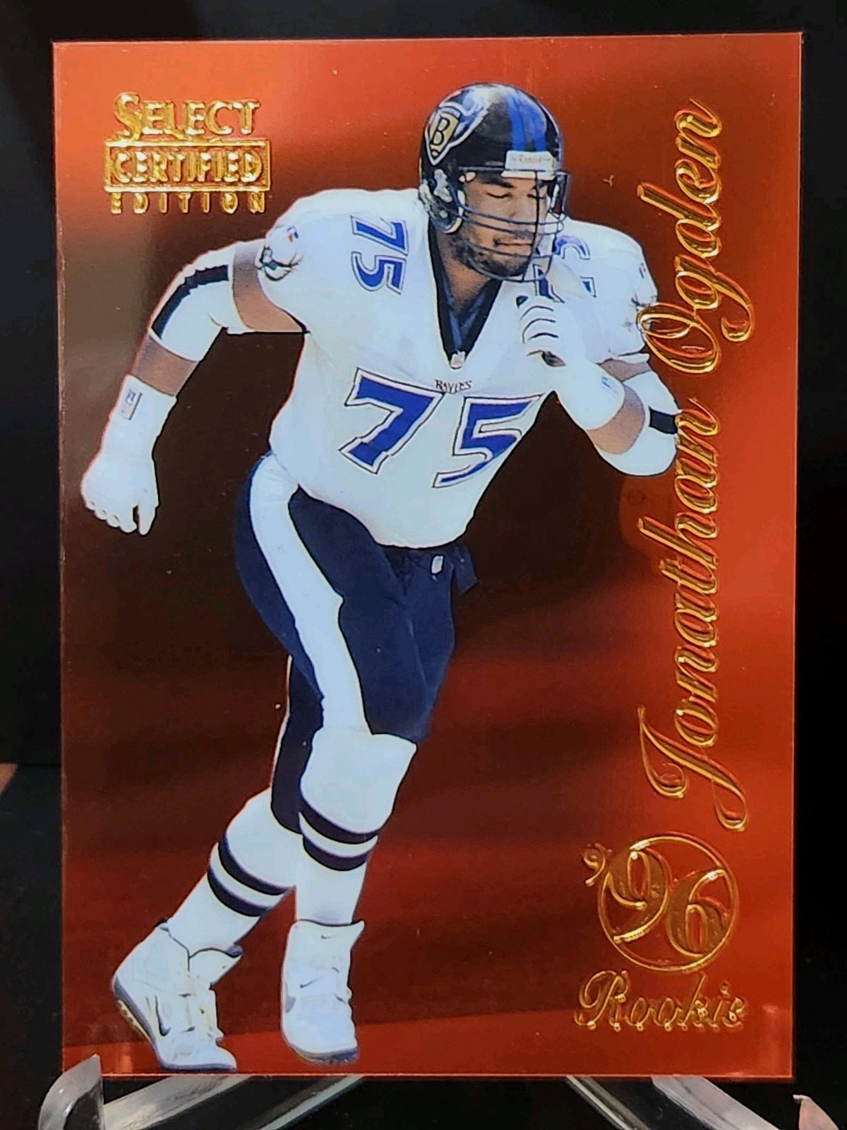 1996 Select Certified Edition - '96 Rookie Jonathan Ogden #109 Red (RC)