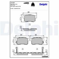Delphi BremsbeläGe Ohne ZubehöR Hinten Rechts Links FüR Suzuki SX4 Sx4 /