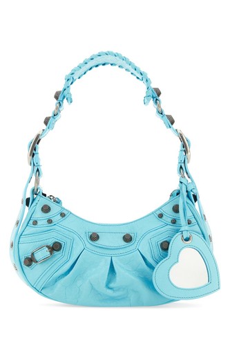 BALENCIAGA XS Le Cagole Blue Leather Shoulder Bag New & Authentic