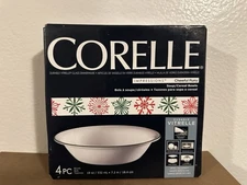 Corelle Impressions Cheerful Flurry 18oz Soup/Cereal Bowls 4 PC Vitrelle Glass 