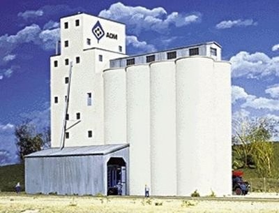 Walthers Cornerstone 933-3022 HO Spur Gebäude ADM Beton Getreideelevaor