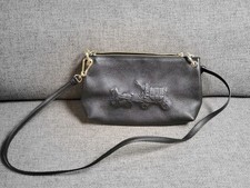 Coach Black Small Solid Zip Shoulder Bag w/ D...