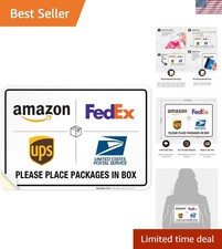 Package Delivery Sign, Please Leave Packages Here Sign, FedEx, Amazon, UPS, U...