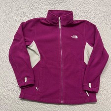 The North Face Jacket Youth Girls XL 18 Purple Fleece Full Zip Outdoors Hiking