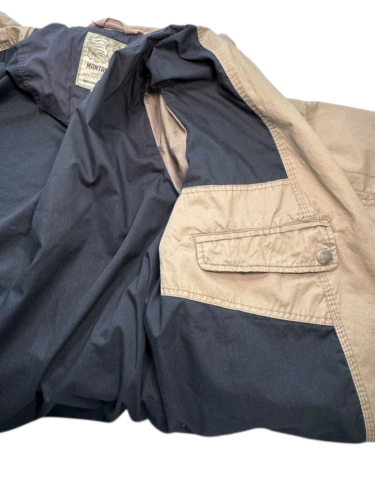 Mantaray Jacket Men's UK Size XL Beige Full Zip Jacket Pockets Button Cuff image 8