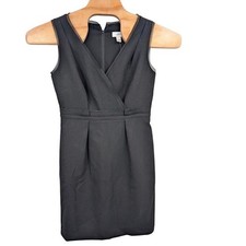 LOFT Sleeveless Sheath Dress Black V-Neck Career Women's 6 NWT