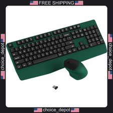Wireless Ergonomic Keyboard and Mouse Combo with Wrist Rest