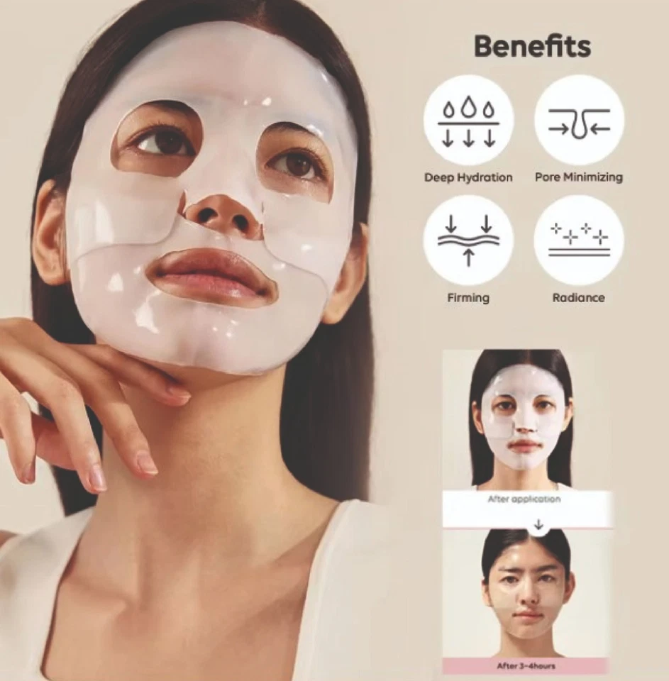 10 BIO COLLAGEN FACE MASK REAL DEEP FIRMING DEEP HYDRATING OVERNIGHT FACIAL MASK - Image 2 of 4