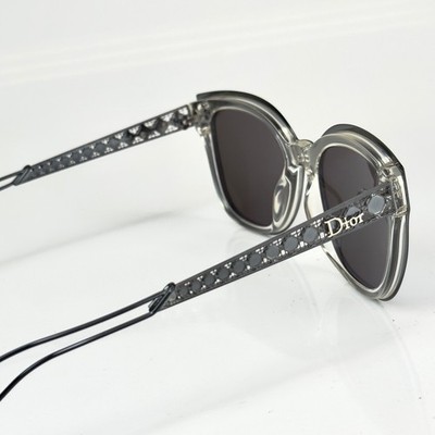 CHRISTIAN DIOR DIORAMA 1 Grey Blue Mirrored Metal Paris Cannage