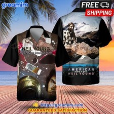 Neil Young American Stars 8216N Bars Album Cover Hawaiian Shirt
