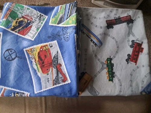 Train Themed Fabric Lionel Cotton 1yd Each Piece - Picture 1 of 7