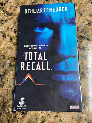 Vintage Total Recall Sci-Fi Arnold Schwarzenegger VHS Cassette Tape ...