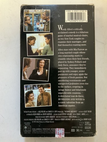 Husbands And Wives 1992 VHS Mia Farrow Liam Neeson Woody Allen VHSshopCom - Imagen 2 de 12