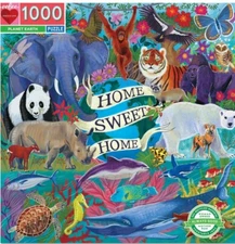 Animals from Land & Sea 1000 Piece Jigsaw Puzzle, Titled “Home Sweet Home”