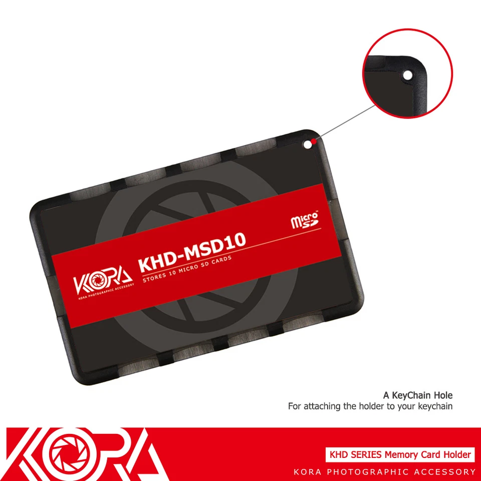 KORA Ultra Slim Credit Card size Memory Card Holder fits 10 Micro SD MSD Cards - Image 3 of 4