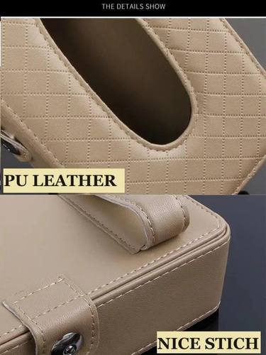 Car napkin holder, car supplies, leather tissue box, towel dispenser, car - Picture 5 of 17