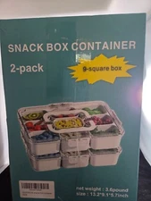 MineSign Divided Snackle Box with Handle Food Organizer