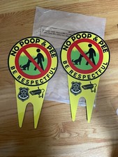 Be respectful dog sign no pooping dog sign Stay clean Keep off grass sign