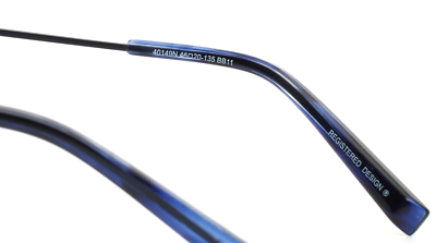 NEW MOREL women\'s 40149n round eyeglasses in blue MOREL NOMAD 40149N BB11 Blue Womens Round Petite Eyeglasses  main image 4