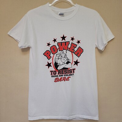 Dare D.A.R.E Lion Power To Resist VTG Y2K Graphic Short Sleeve T Shirt Adult S