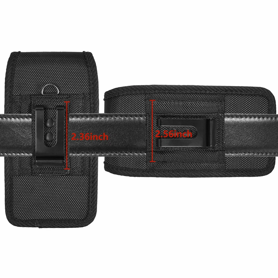Universal Vertical Cell Phone Holster Wallet Case Pouch w/Belt Clip Smartphone - Image 3 of 4