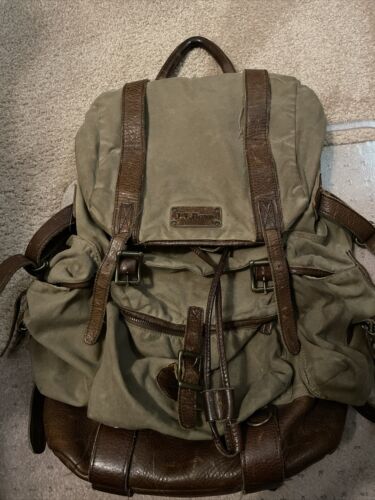 Vintage LL BEAN Backpack Continental Rucksack Cott