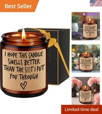Elegant Lavender Candle Gift for Any Occasion - Heartfelt and Funny Sayings