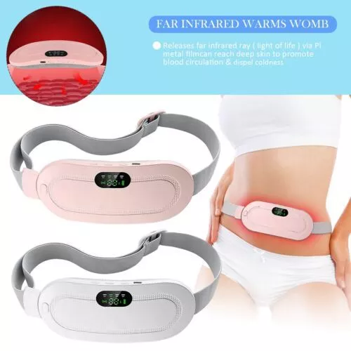 Period Heating Pad for Cramps - Menstrual Heating Pads, Portable Cordless  Vibrating Electric Small USB Heat Pad, Waist Belt Wearable Period Pain