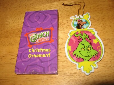 How The Grinch Stole Christmas Ceramic Ornament Movie 2000 Jim Carrey Max