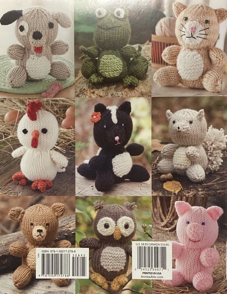 AMIGURUMI ANINAL FRIENDS: KNIT chick frog cat dog pig skunk squirrel owl teddy - Image 4 of 4