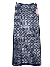 Cachet Black Lace Evening Long Maxi Skirt Size 4 Vintage New With Tag