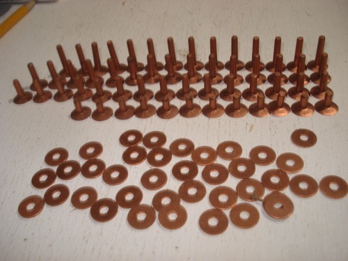 COPPER RIVETS 56 & BURRS 38 Asst. sizes Leather BUCKLES - Picture 2 of 5