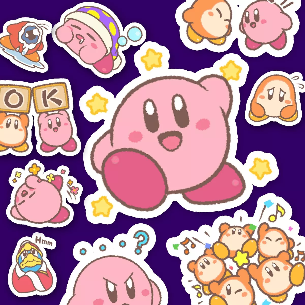 Kirby Multicolor Pack Phone Wallpaper 