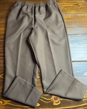 Alfred Dunner Pants, Women's Size 14, Brown, Pull On, Elastic Waist
