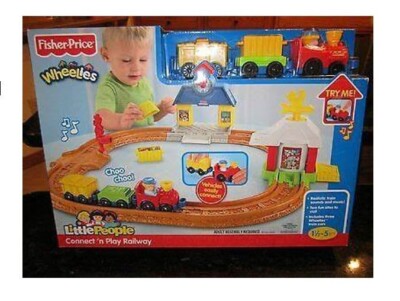 Fisher Price Little People Connect N Play Railway Train Set Wheelies