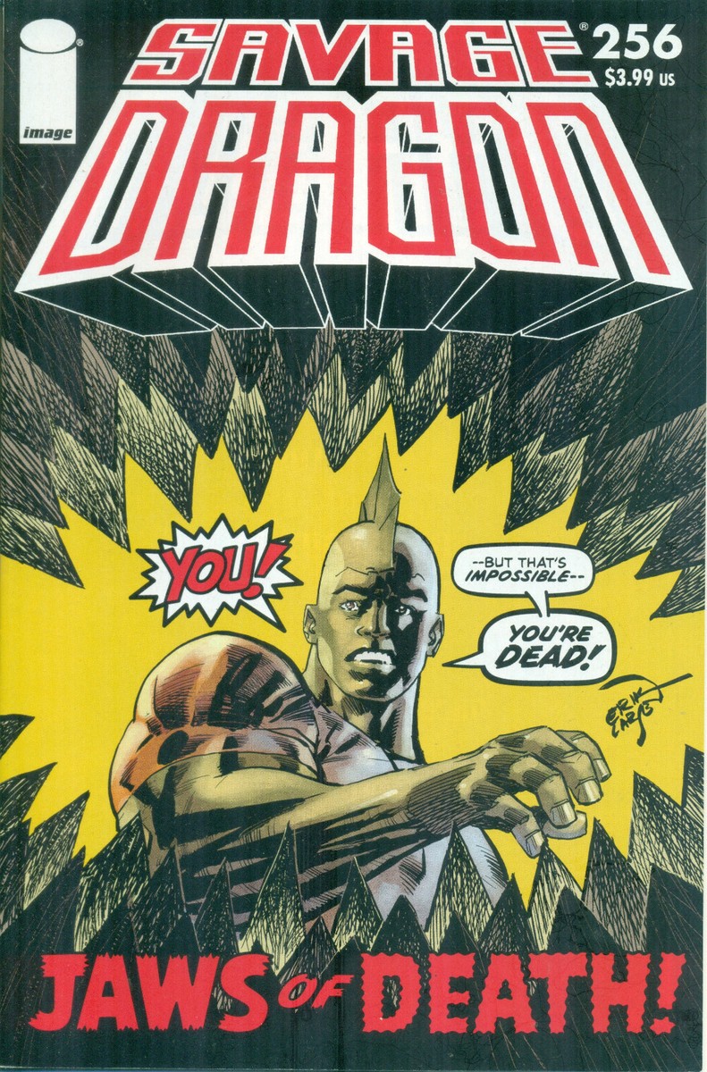 Savage Dragon #256 By Erik Larsen Mako Maxine Red Logo Variant