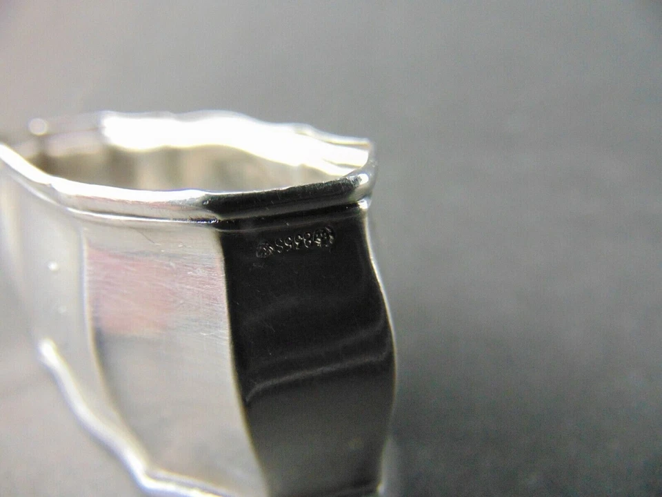 Antique German 835 Silver Napkin Ring "Julia" name engraving - Image 2 of 4