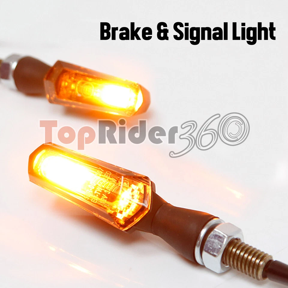 Indicador de luz de señal de giro de freno trasero WIZARD Smoke LED para motocicleta Ducati Foto 2 de 4