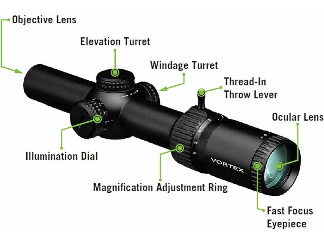 Vortex Strike Eagle 1-6x24mm Rifle Scope - SE-1624-2 for sale