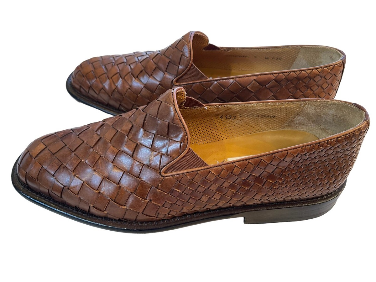 MEZLAN SONOMA BROWN WOVEN LEATHER SLIP ON SHOES, SIZE 8M | eBay display picture 2