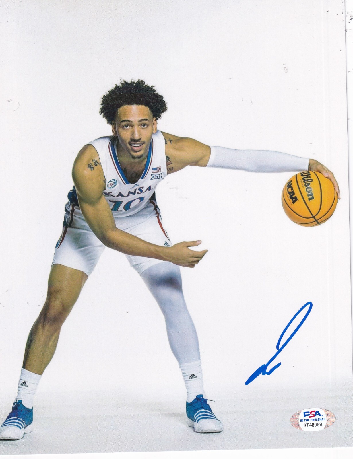 JALEN WILSON signed (KANSAS JAYHAWKS) basketball 8X10 photo PSA/DNA 3T48999 