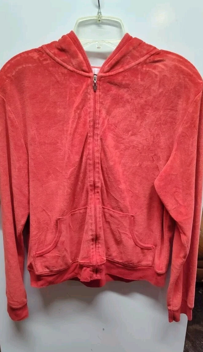 UNDERCOVER Felpa Victorias Secret con cappuccio grande velluto rosso velluto full zip con cappuccio