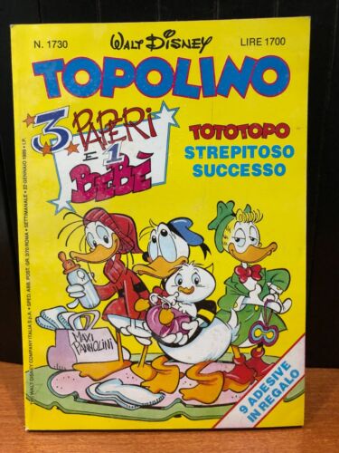 TOPOLINO 1730 EDIZIONE DISNEY 1989 + FIGURINE I LOVE PAPERINO - Imagen 1 de 3