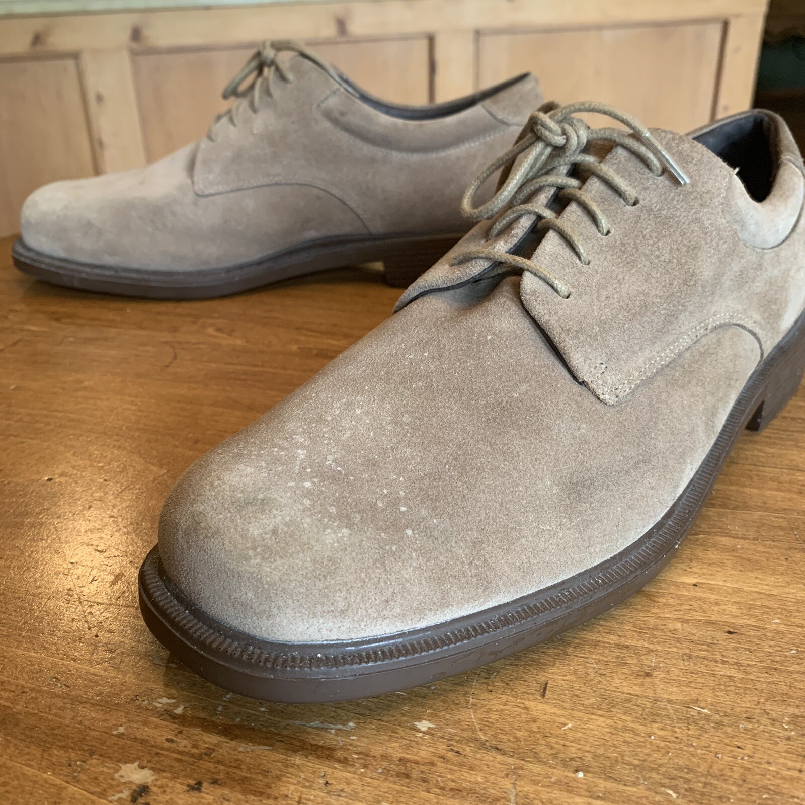 SAOLA Rockport Oxfords da uomo in pelle scamosciata marrone chiaro 11 W