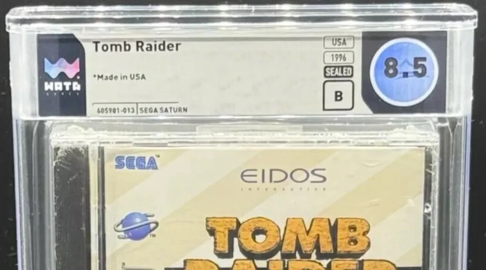 Tomb Raider Sega Saturn Jewel Case Longbox Sealed New WATA 8.5 B Graded - Image 2 of 4