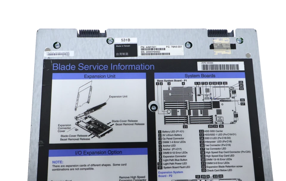 IBM 44M1501 Blade Server POWER7 3.3GHz 64GB RAM No HDD - Image 3 of 4