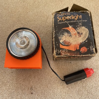 Vintage Kyoto Tools magnetische Superlight Taschenlampe Licht 12 V Stecker in Japan Auto