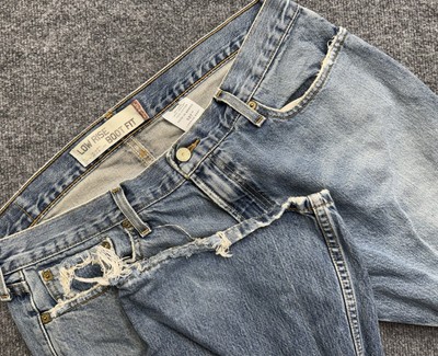 Levis 527 Jeans Men 36x34 Blue Bootcut Low Rise Medium Wash Western Y2K Low Boot